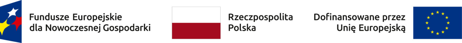 Logotypy Funduszy Europejskich, Rzeczypospolitej Polskiej oraz Unii Europejskiej – informacja o dofinansowaniu projektu